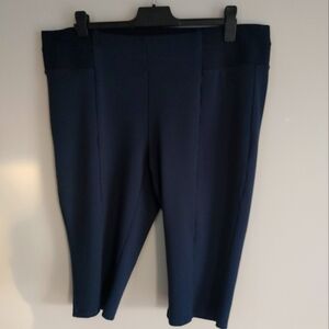 Claire France Navy Stretch Pull On Capris pants plus size 2X